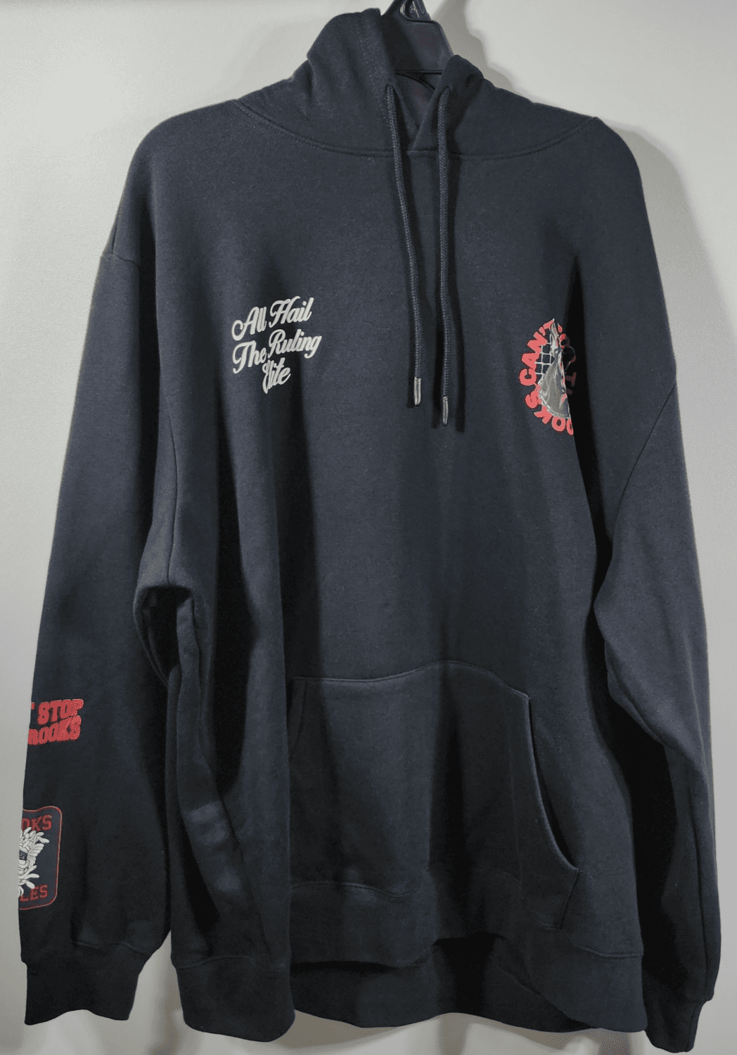 Crooks & Castles Men's XXL Hoodie Doberman Graphic Black Hooded Sweatshirt - Thumbnail 5