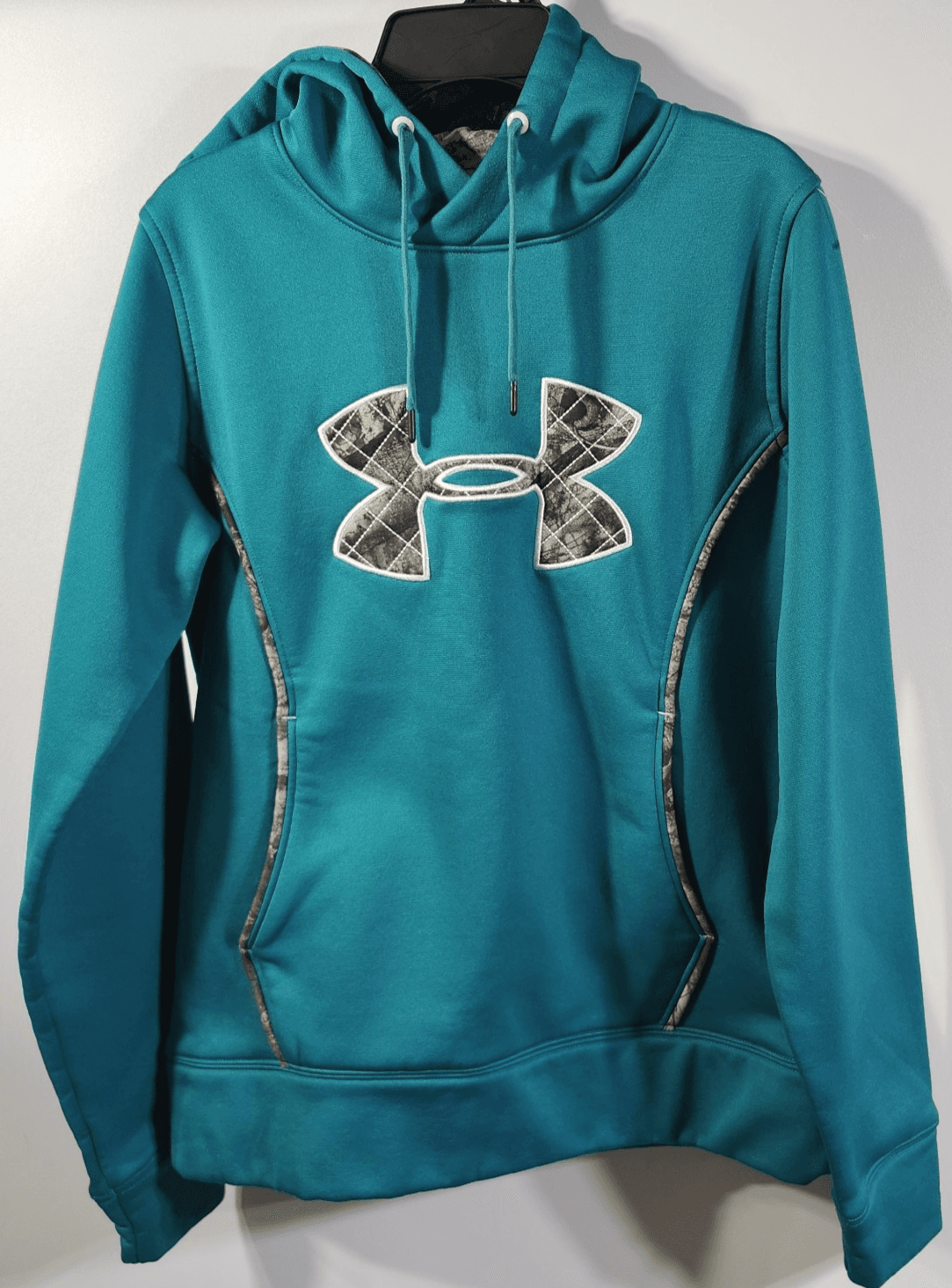 Under Armour Teal Storm Fleece Camo Loose Fit Sweatshirt Hoodie Women’s Small - Thumbnail 5