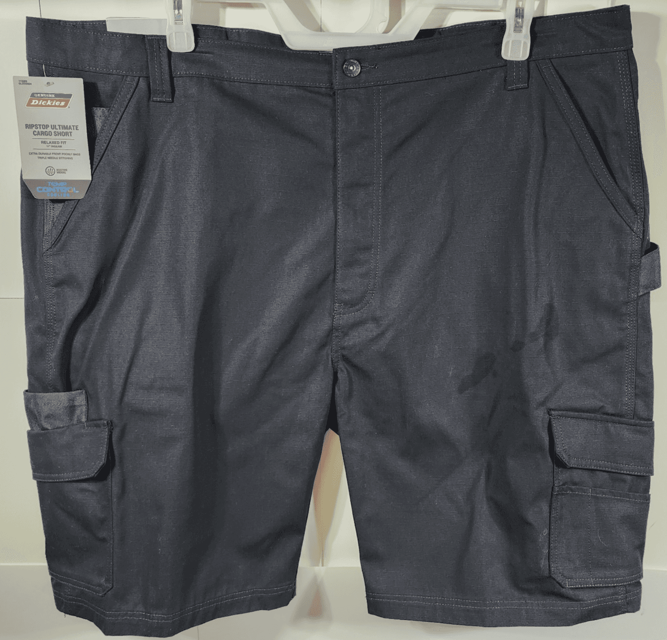 Dickies Men's Ripstop Cargo Shorts Size 44 Black Relaxed Fit NEW - Thumbnail 5