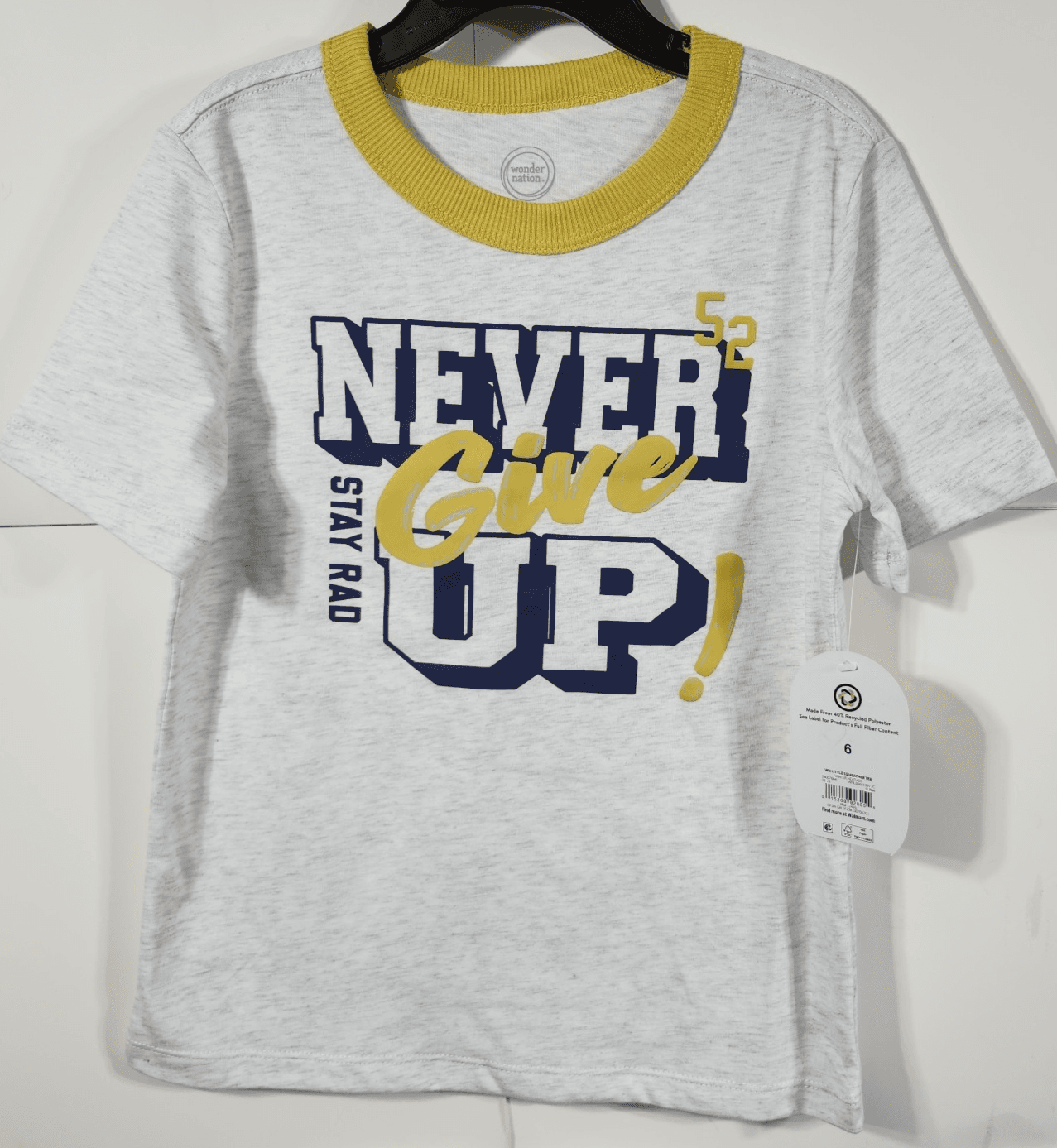 Wonder Nation Boys Short Sleeve T-Shirt Size 6 Gray Graphic Tee NEW - Thumbnail 5