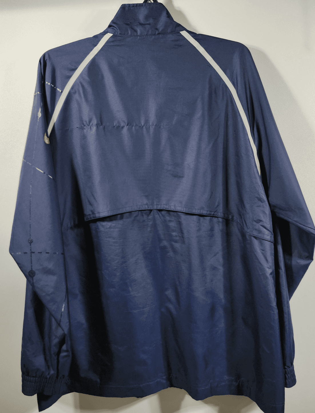 Vintage Nike Men's 3XL Flight Jacket Windbreaker Blue Long Sleeve With Pockets - Thumbnail 4