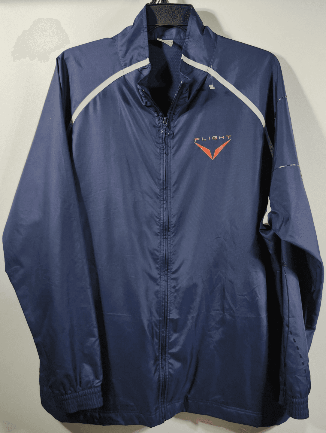 Vintage Nike Men's 3XL Flight Jacket Windbreaker Blue Long Sleeve With Pockets - Thumbnail 5