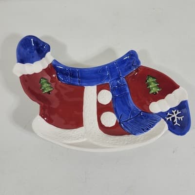 Vintage Home Interior & Gifts Snowman 3 Piece Serving Dishes Set - Thumbnail 8