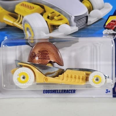 2026 Hot Wheels Drag Racers Eggshellracer Yellow Car 1/64 Toy Vehicle NEW - Thumbnail 2