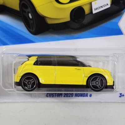 2026 Hot Wheels Custom 2020 Honda E Yellow Car 1/64 Toy Vehicle NEW - Thumbnail 2