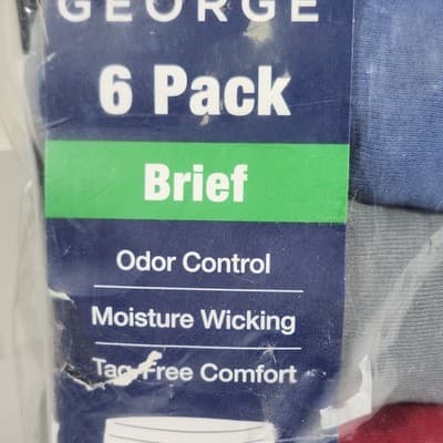 George Men's 6-Pack Briefs Size 2XL 44-46 Multicolor Underwear NEW - Thumbnail 2
