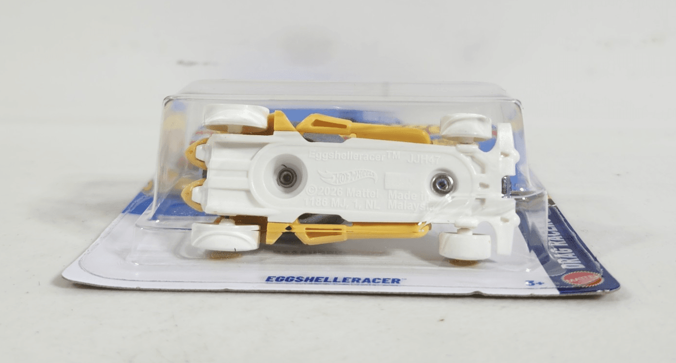 2026 Hot Wheels Drag Racers Eggshellracer Yellow Car 1/64 Toy Vehicle NEW - Thumbnail 4