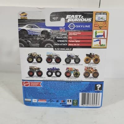 Hot Wheels Nissan Skyline GT-R Fast & Furious Monster Truck 1/64 Toy New - Thumbnail 5