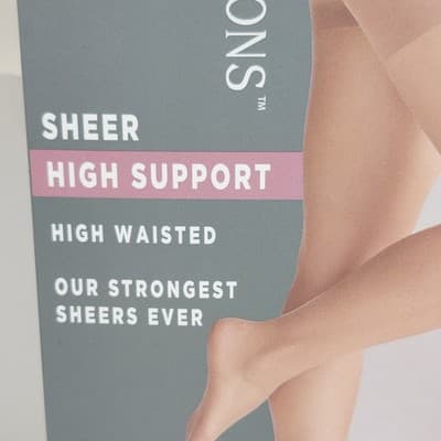 Silk Impressions Pantyhose 2 Pack Medium Cocoa 40 Denier High Support Sheer - Thumbnail 3