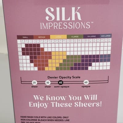 Silk Impressions Pantyhose 2 Pack Medium Cocoa 40 Denier High Support Sheer - Thumbnail 6