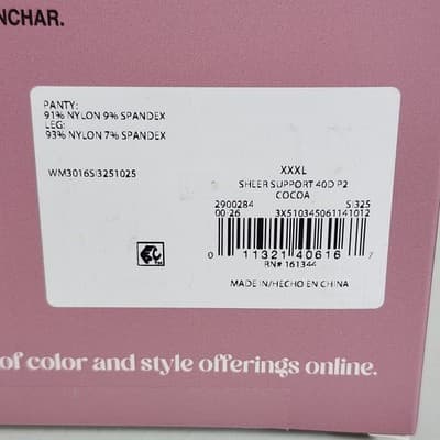 Silk Impressions Pantyhose 2 Pack XXXL Cocoa 40 Denier High Support Sheer - Thumbnail 5