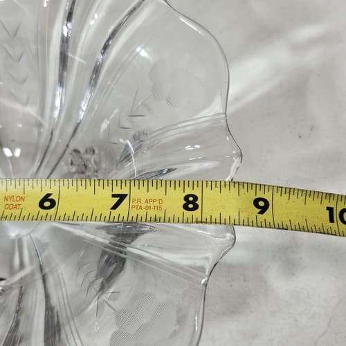 Vintage Fostoria Glass Clear Baroque Shape 3-Toed Bon Bon Candy Dish 8.5" - Thumbnail 9