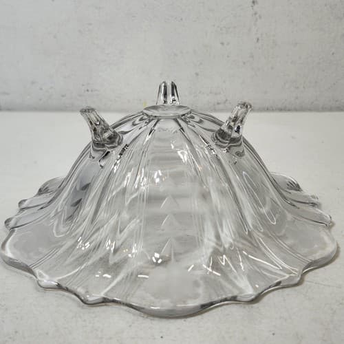 Vintage Fostoria Glass Clear Baroque Shape 3-Toed Bon Bon Candy Dish 8.5" - Thumbnail 8
