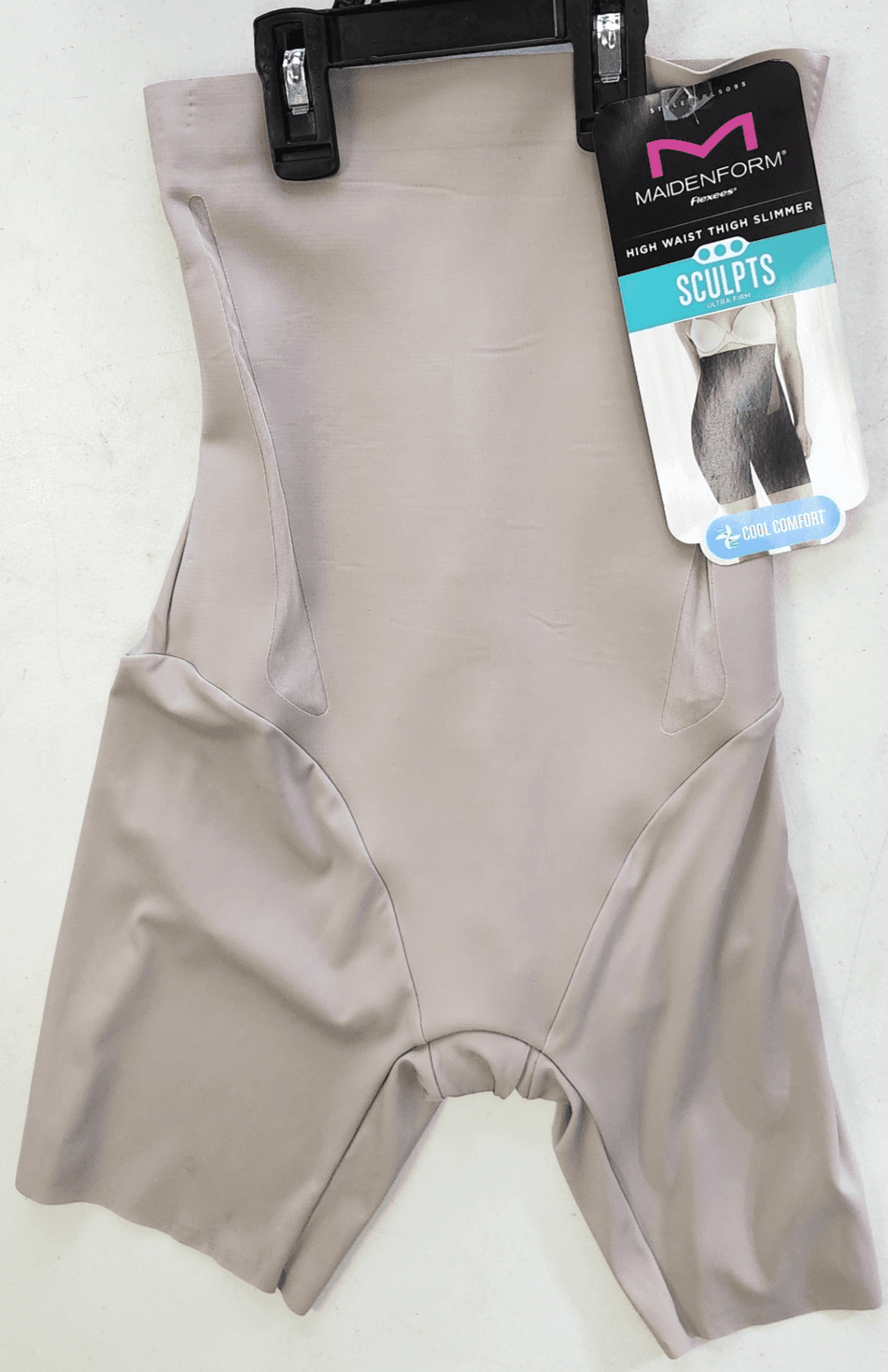 Flexees Maidenform High Waisted Thigh Slimmer Shapewear Beige Size Small NEW