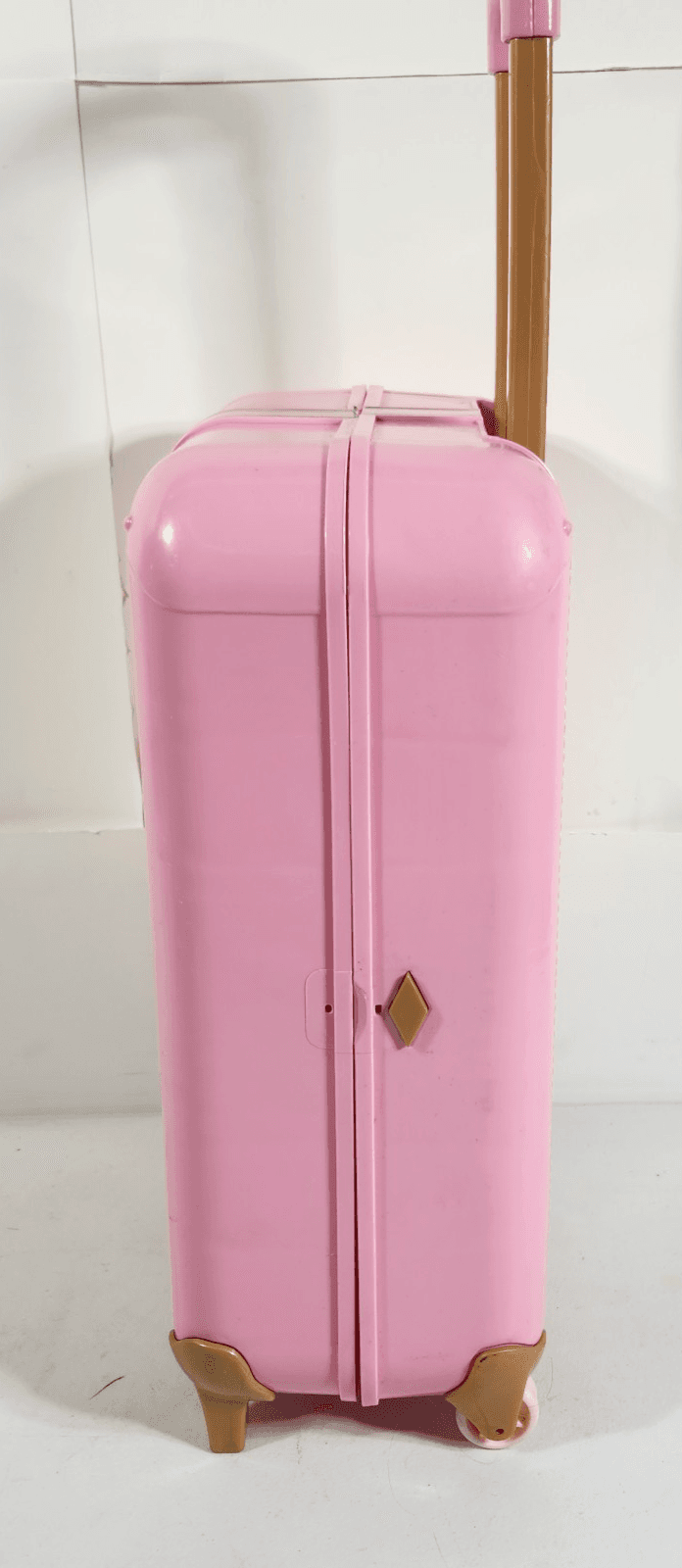 Disney Princess Plastic Rolling Toy Suitcase Pink W/Extendable Handle - Thumbnail 4