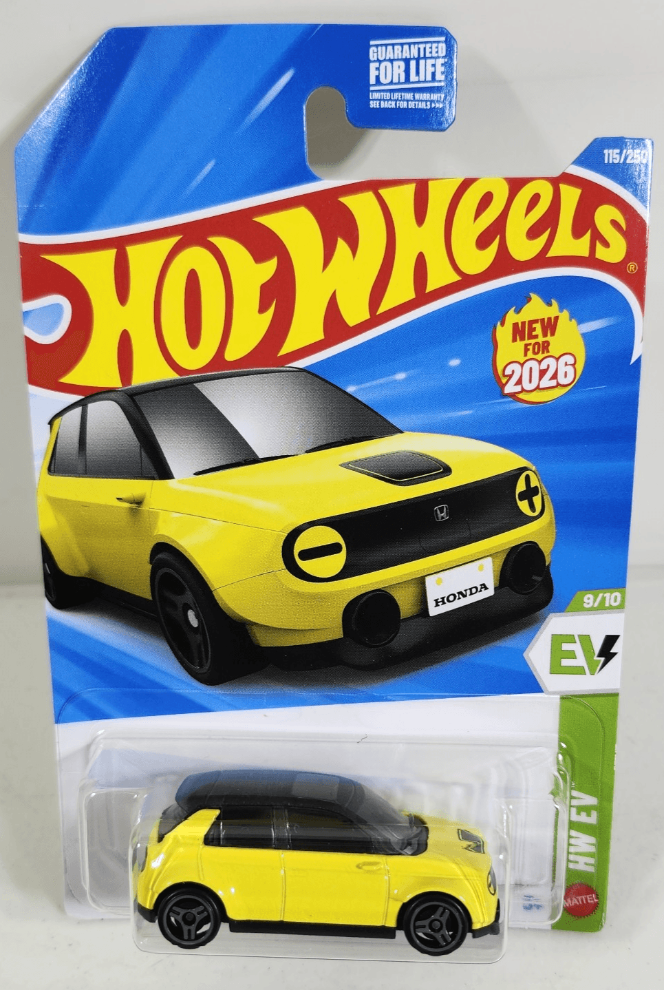 2026 Hot Wheels Custom 2020 Honda E Yellow Car 1/64 Toy Vehicle NEW