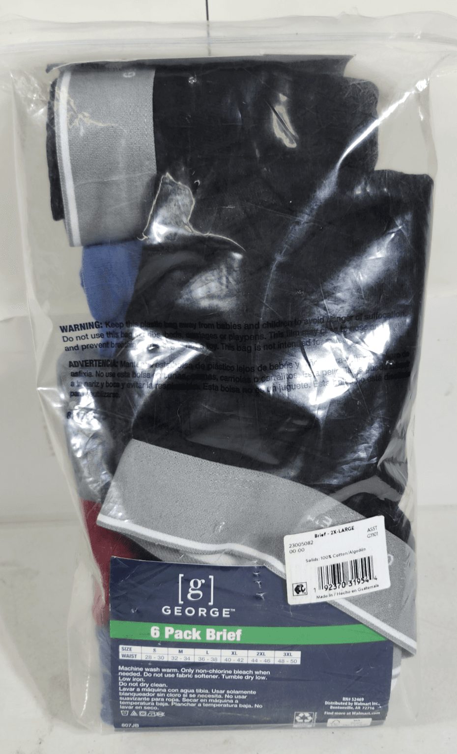 George Men's 6-Pack Briefs Size 2XL 44-46 Multicolor Underwear NEW - Thumbnail 6