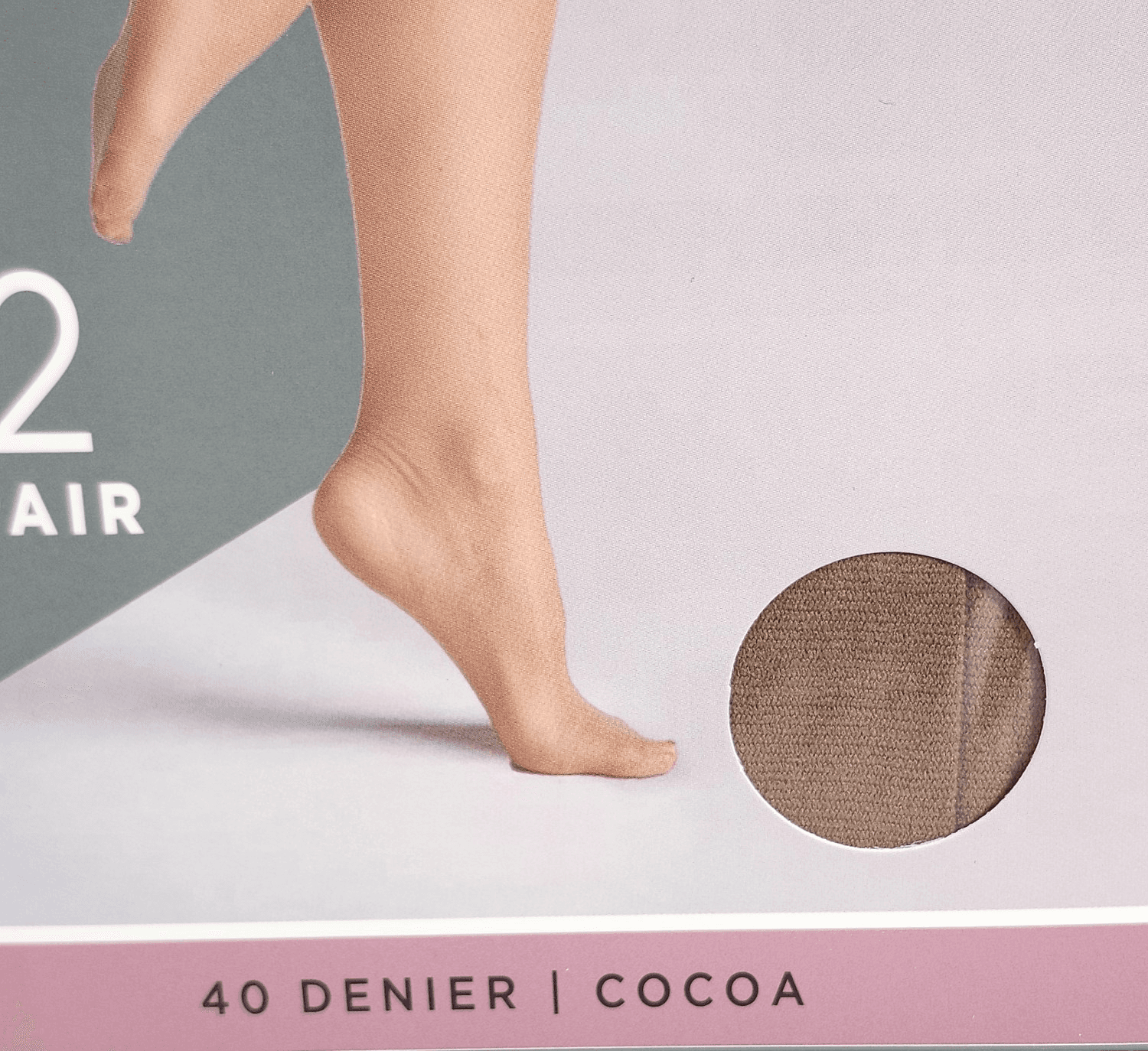 Silk Impressions Pantyhose 2 Pack XXXL Cocoa 40 Denier High Support Sheer - Thumbnail 2