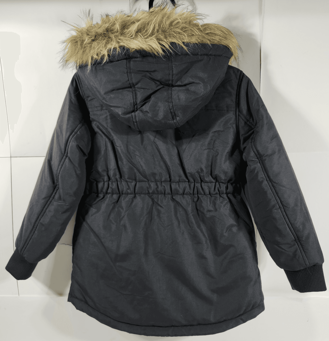 Justice Girls Coat XS Black with Fur Lined Hood Full Zip Winter Jacket NEW - Thumbnail 6