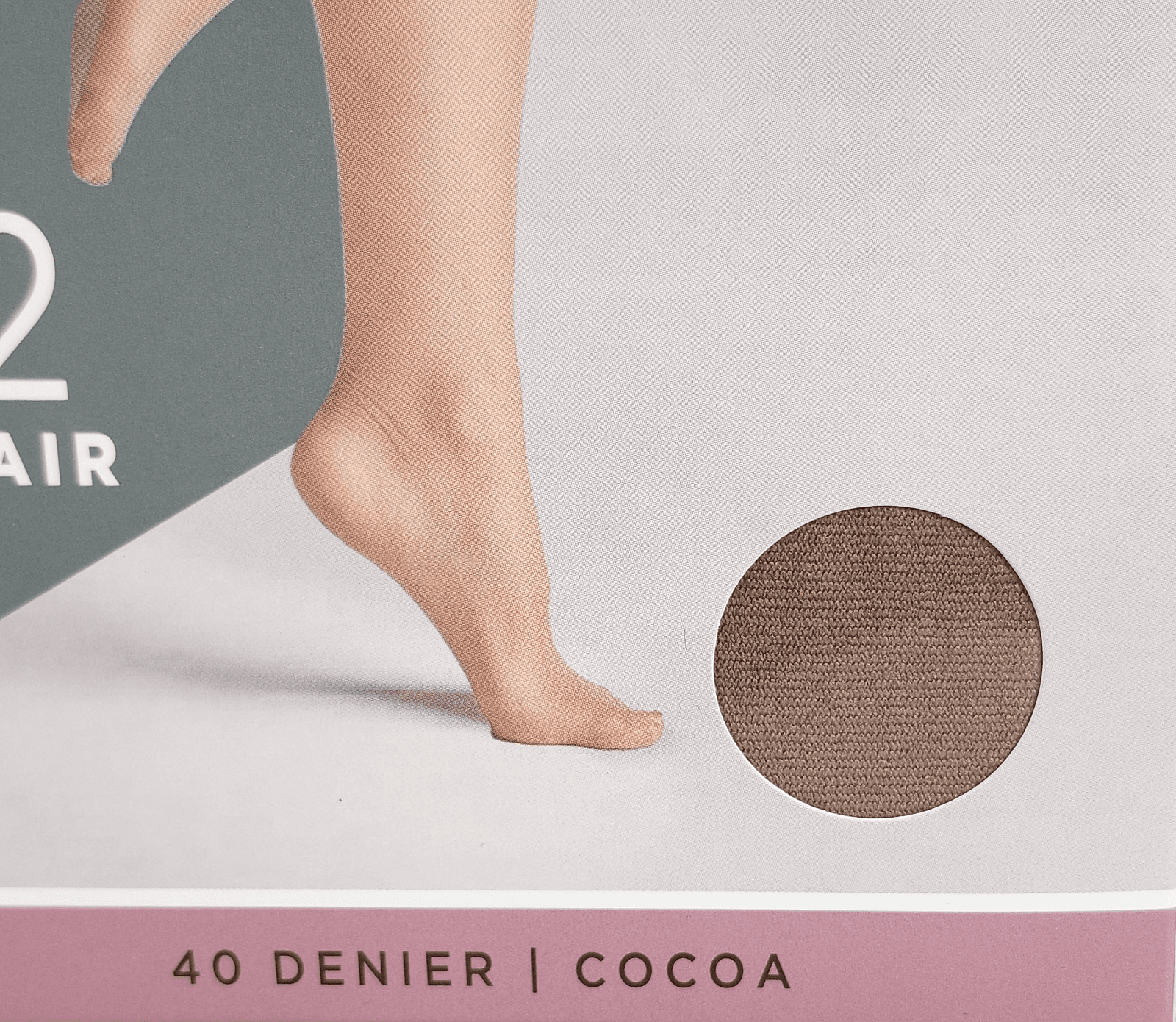 Silk Impressions Pantyhose 2 Pack Medium Cocoa 40 Denier High Support Sheer - Thumbnail 2