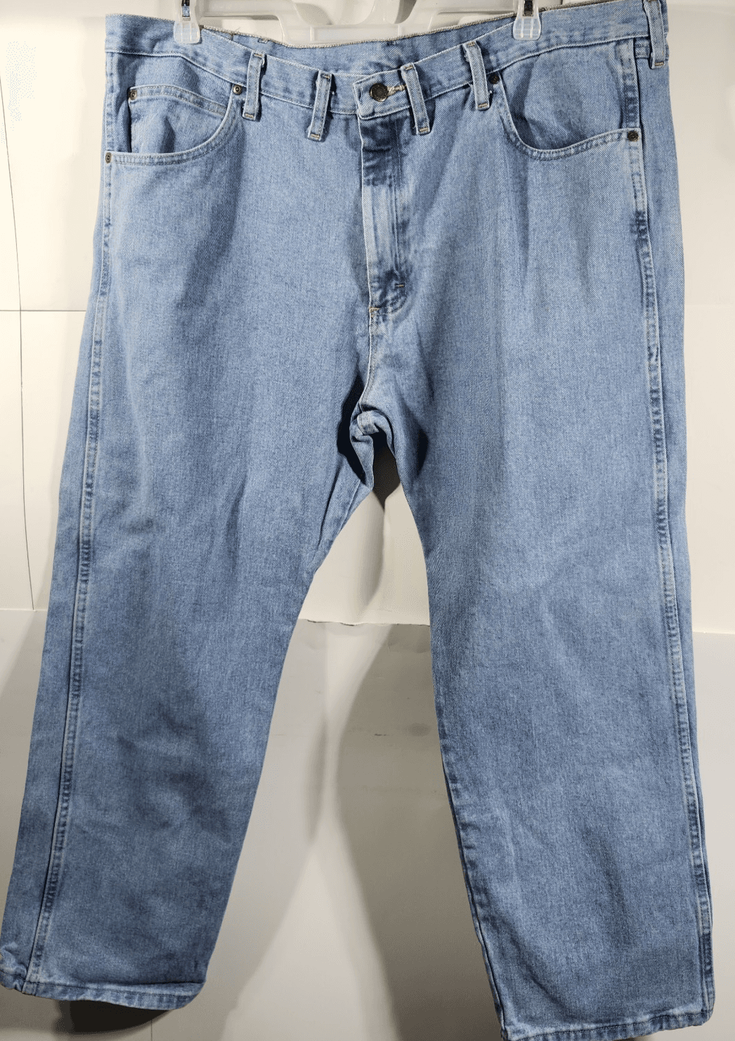 Wrangler Men's Regular Straight Fit Jeans Size 44 X 30 Blue Denim Pants Rugged - Thumbnail 5