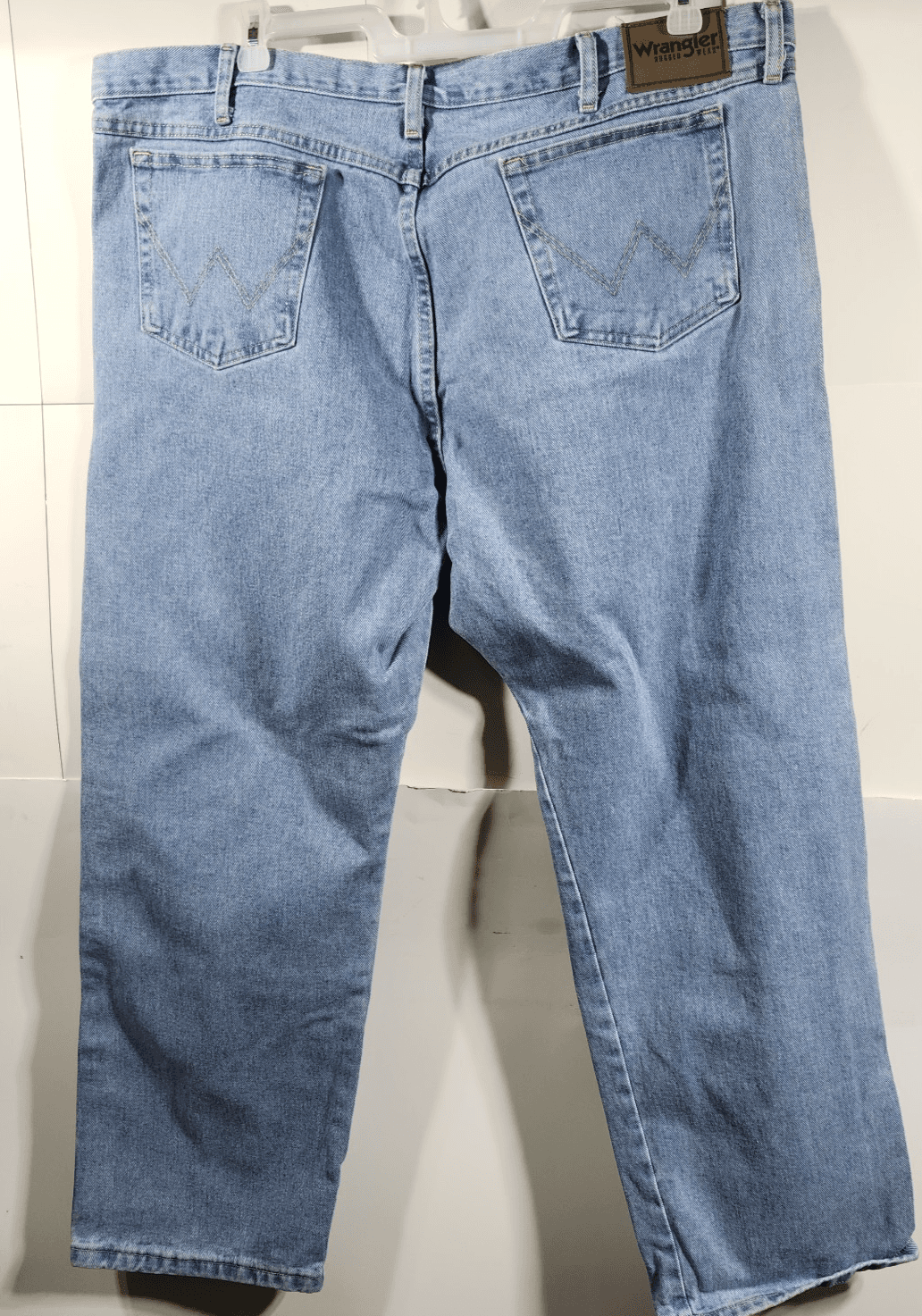 Wrangler Men's Regular Straight Fit Jeans Size 44 X 30 Blue Denim Pants Rugged - Thumbnail 4
