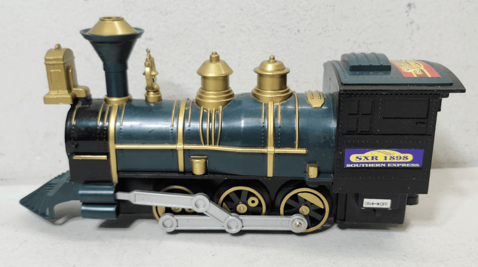 Vintage Southern Express Train SXR 1898 Locomotive Green - Thumbnail 2