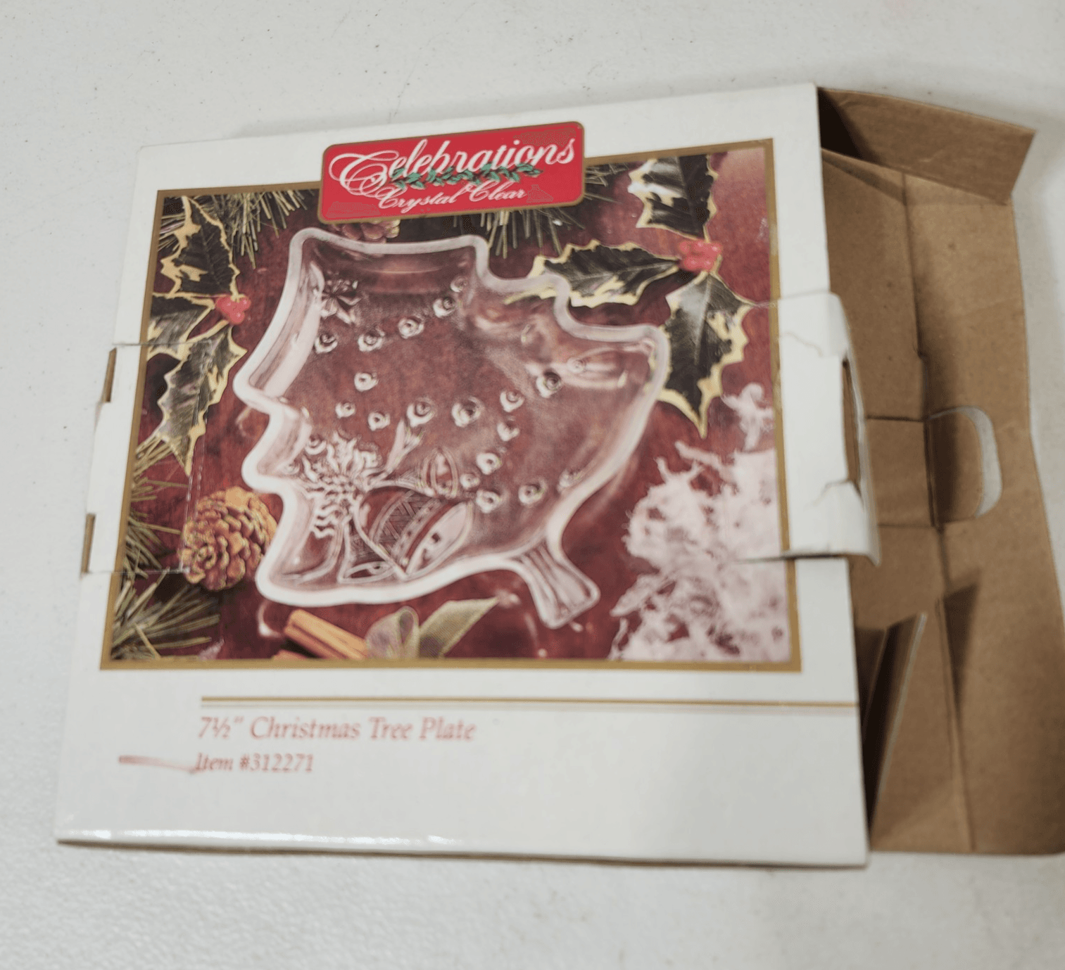 Celebrations 7.5" Clear Glass Christmas Tree Shaped Dish - Thumbnail 5