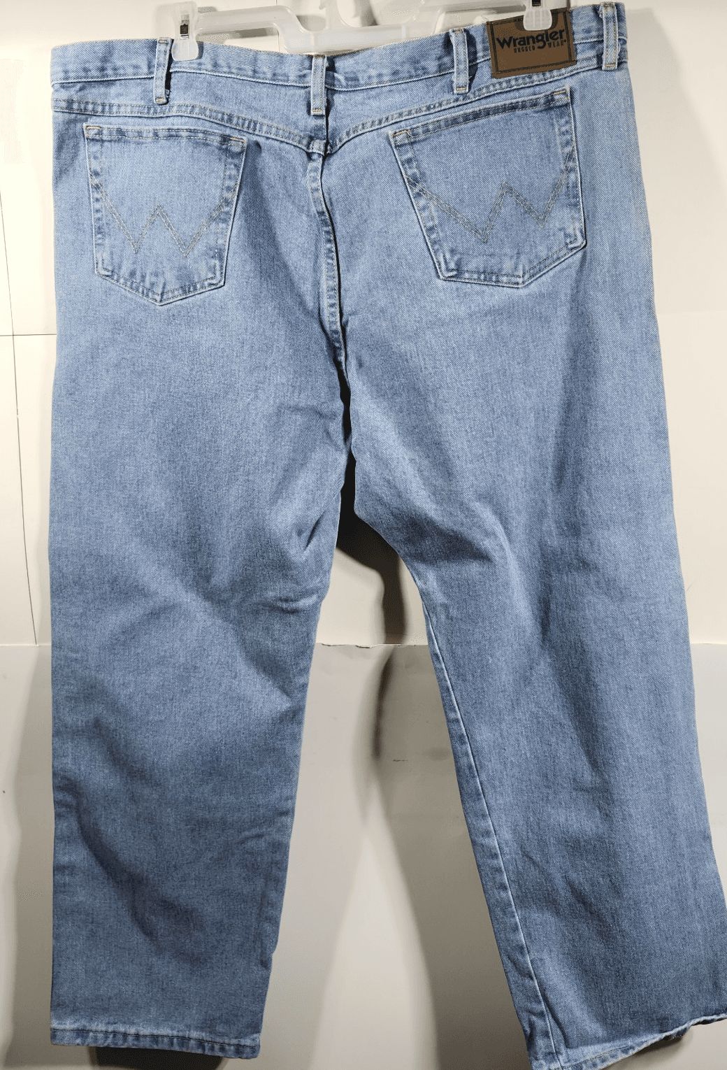 Wrangler Men's Regular Straight Fit Jeans Size 44 X 30 Blue Denim Pants Rugged - Thumbnail 6