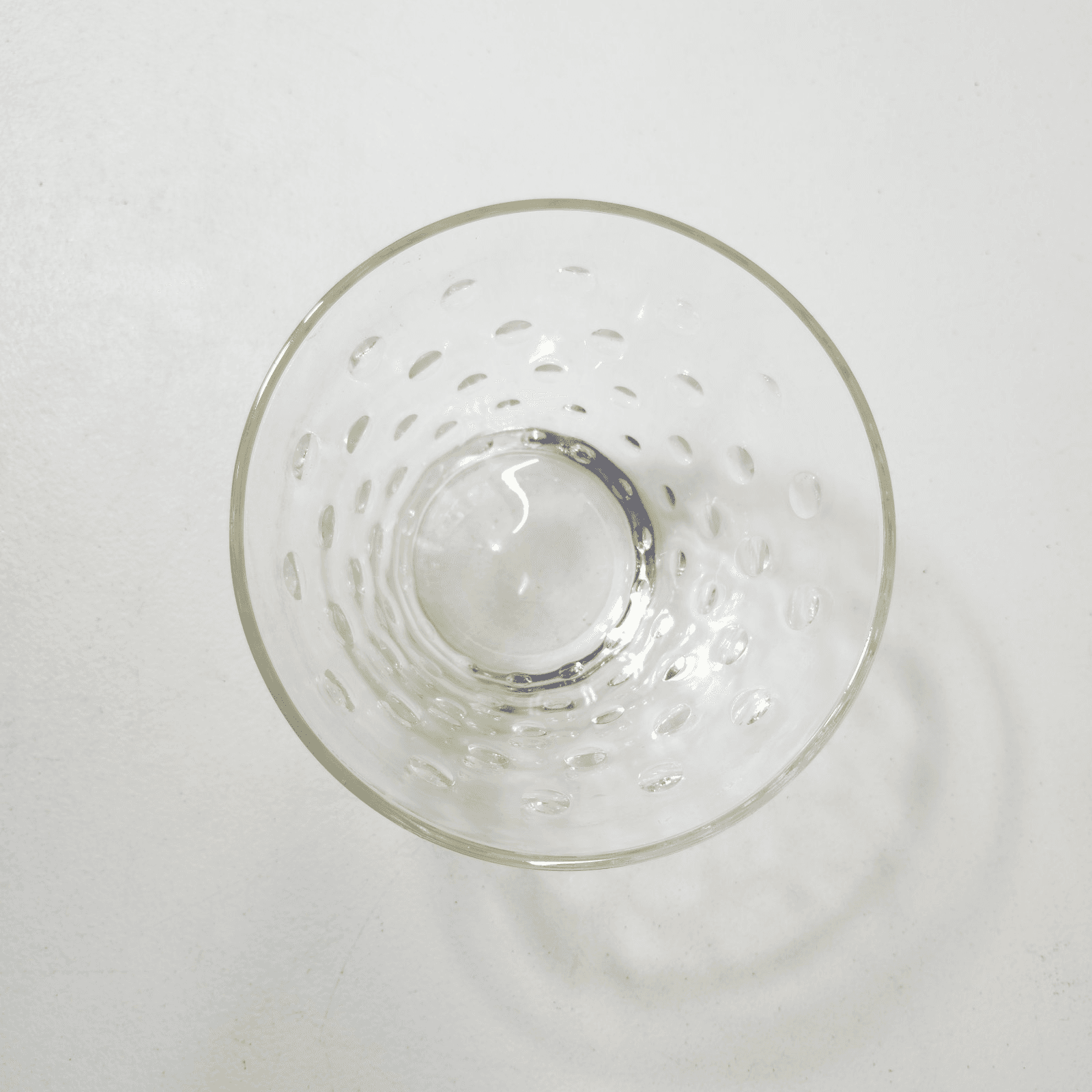 MCM Hazel Atlas Ice Bucket Clear Glass Dots Barware 5" Height x 6" Diameter - Thumbnail 4