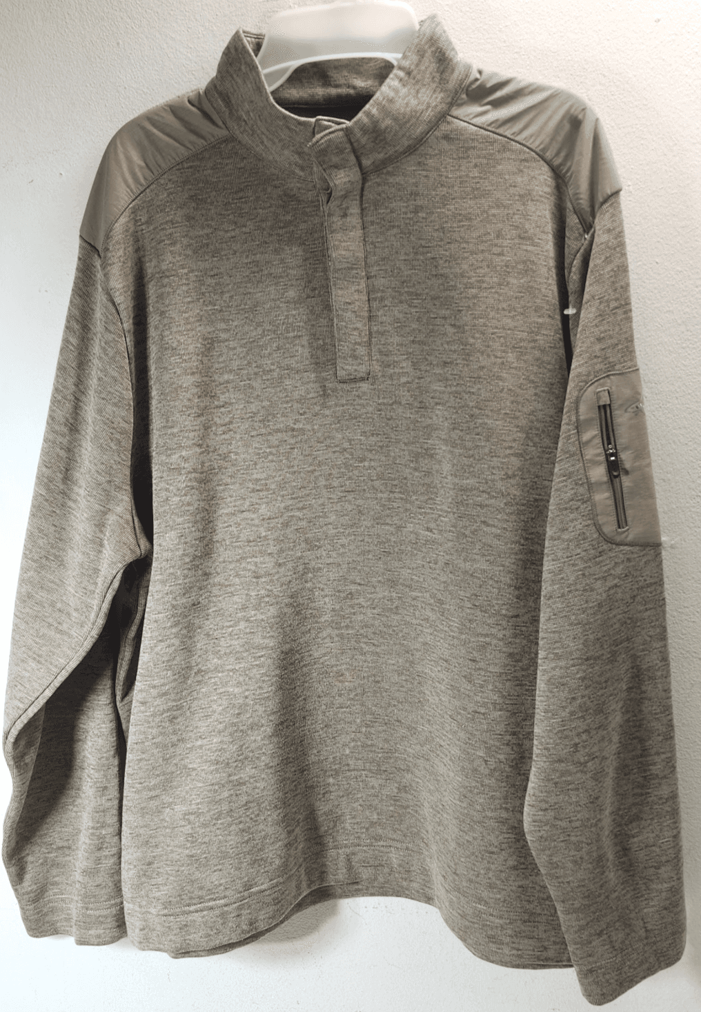 Greg Norman Sweater Mens Large Brown Button 1/4 Pullover Sweatshirt - Thumbnail 5