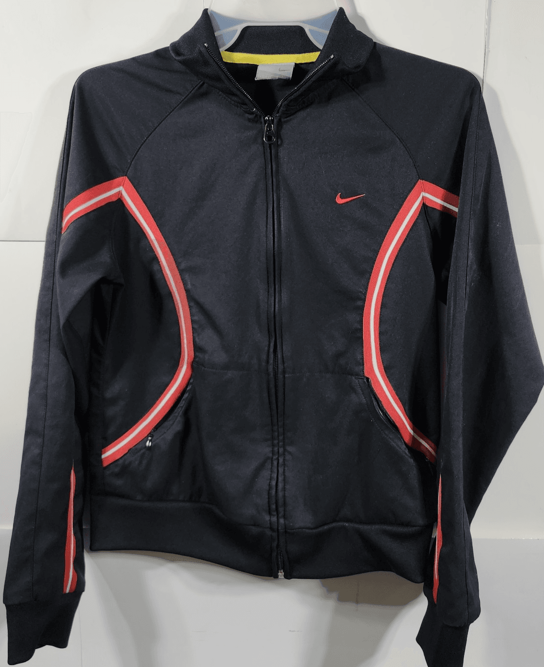 Nike Swoosh Logo Youth Boy's Size Small Retro Windbreaker Track Jacket Pockets - Thumbnail 5