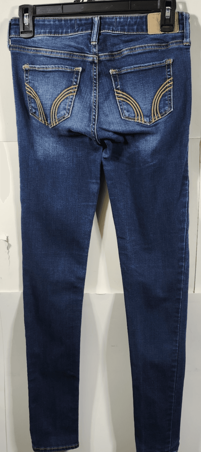 Hollister Womens Low Rise Jeans Size 3 Blue Stretch Denim Pants - Thumbnail 6
