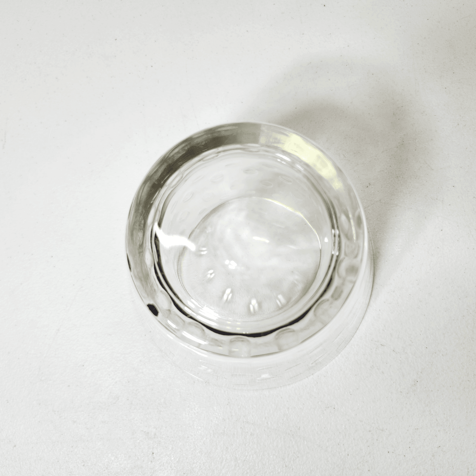 MCM Hazel Atlas Ice Bucket Clear Glass Dots Barware 5" Height x 6" Diameter - Thumbnail 7