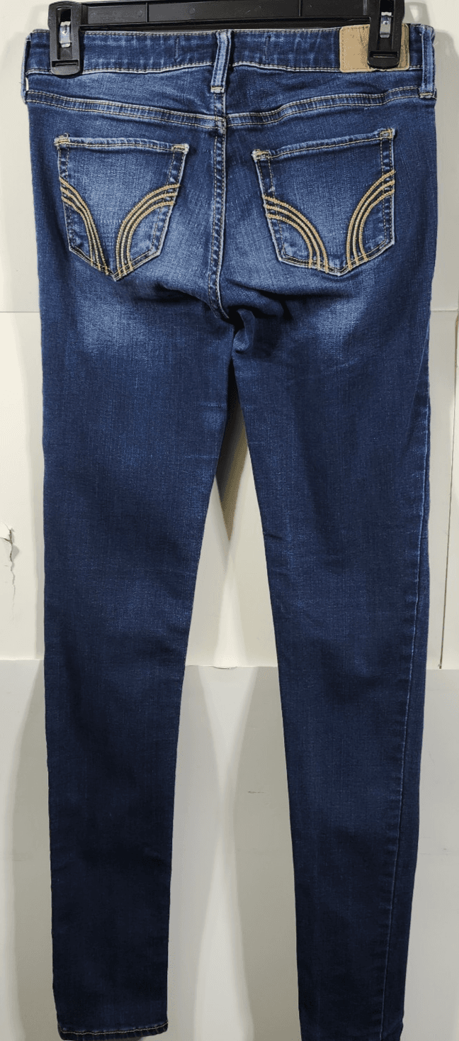 Hollister Womens Low Rise Jeans Size 3 Blue Stretch Denim Pants - Thumbnail 4