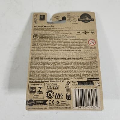 Matchbox Jurassic World '18 Jeep Wrangler Car 1/64 Toy Vehicle NEW - Thumbnail 5