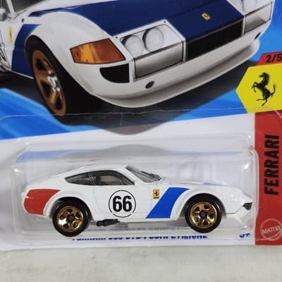 2026 Hot Wheels Ferrari 365 GTB4 Competizione White Car 1/64 Toy Vehicle NEW - Thumbnail 2