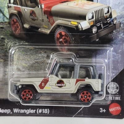 Matchbox Jurassic World Jeep Wrangler #18 Car 1/64 Toy Vehicle NEW - Thumbnail 2