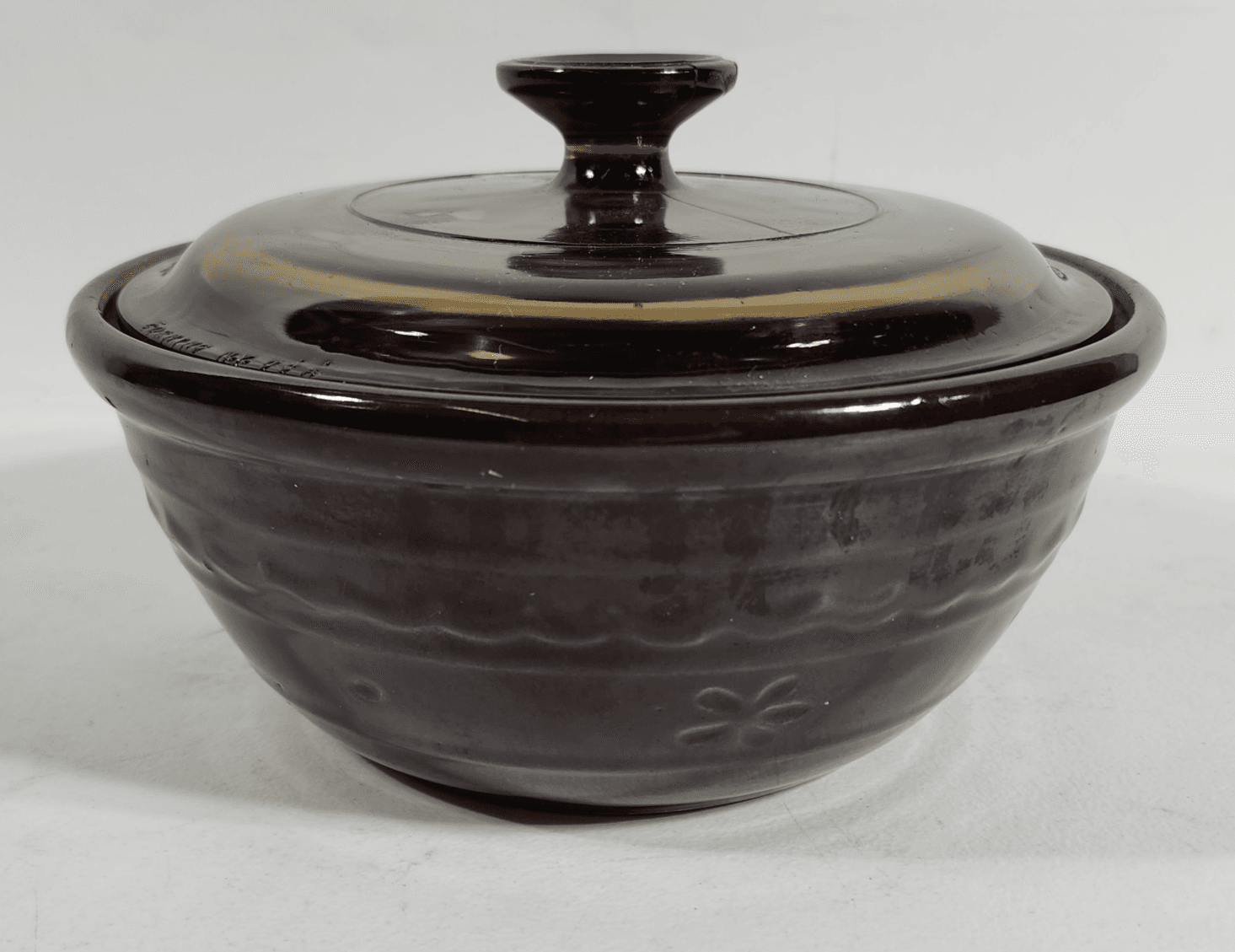 Marcrest Oven Proof Stoneware Bowl Casserole Dish W/ Corning Lid Retro Kitchen - Thumbnail 5