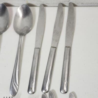 Pfaltzgraff Frosted Satin Flatware Kitchen Utensils 27 Piece Bundle Lot - Thumbnail 9