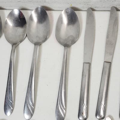 Pfaltzgraff Frosted Satin Flatware Kitchen Utensils 27 Piece Bundle Lot - Thumbnail 8