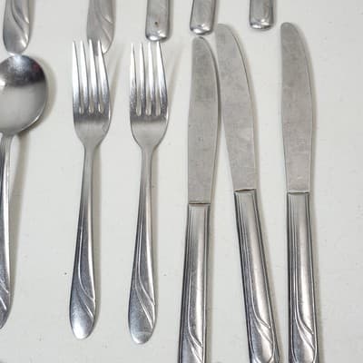 Pfaltzgraff Frosted Satin Flatware Kitchen Utensils 27 Piece Bundle Lot - Thumbnail 5