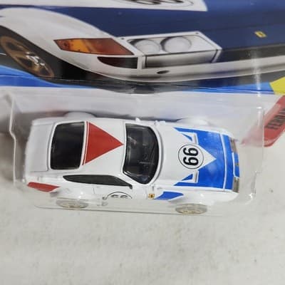 2026 Hot Wheels Ferrari 365 GTB4 Competizione White Car 1/64 Toy Vehicle NEW - Thumbnail 3
