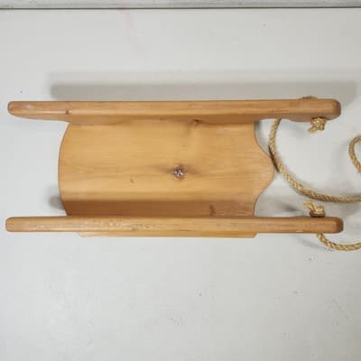Vintage Handmade Wooden Sleigh Sled Holiday Home Decor 18" - Thumbnail 10