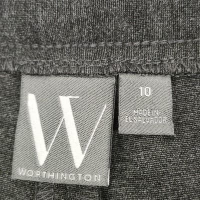 Worthington Women’s Size 10 Pants Ultra Stretch Gray Zip Pockets NEW - Thumbnail 7