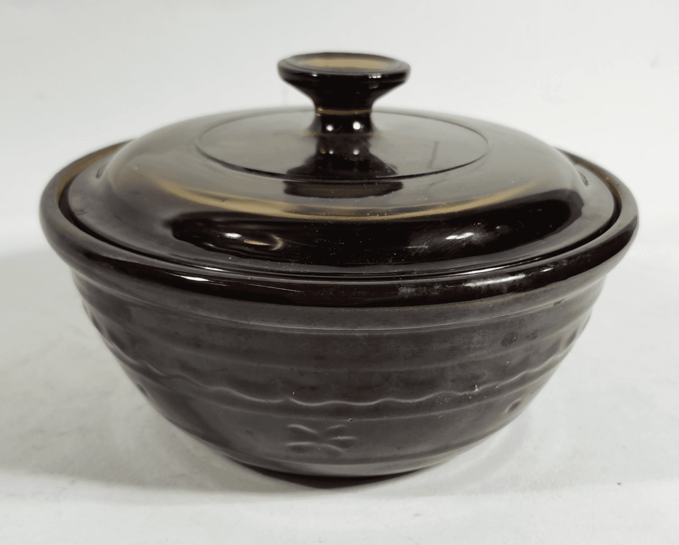 Marcrest Oven Proof Stoneware Bowl Casserole Dish W/ Corning Lid Retro Kitchen - Thumbnail 2