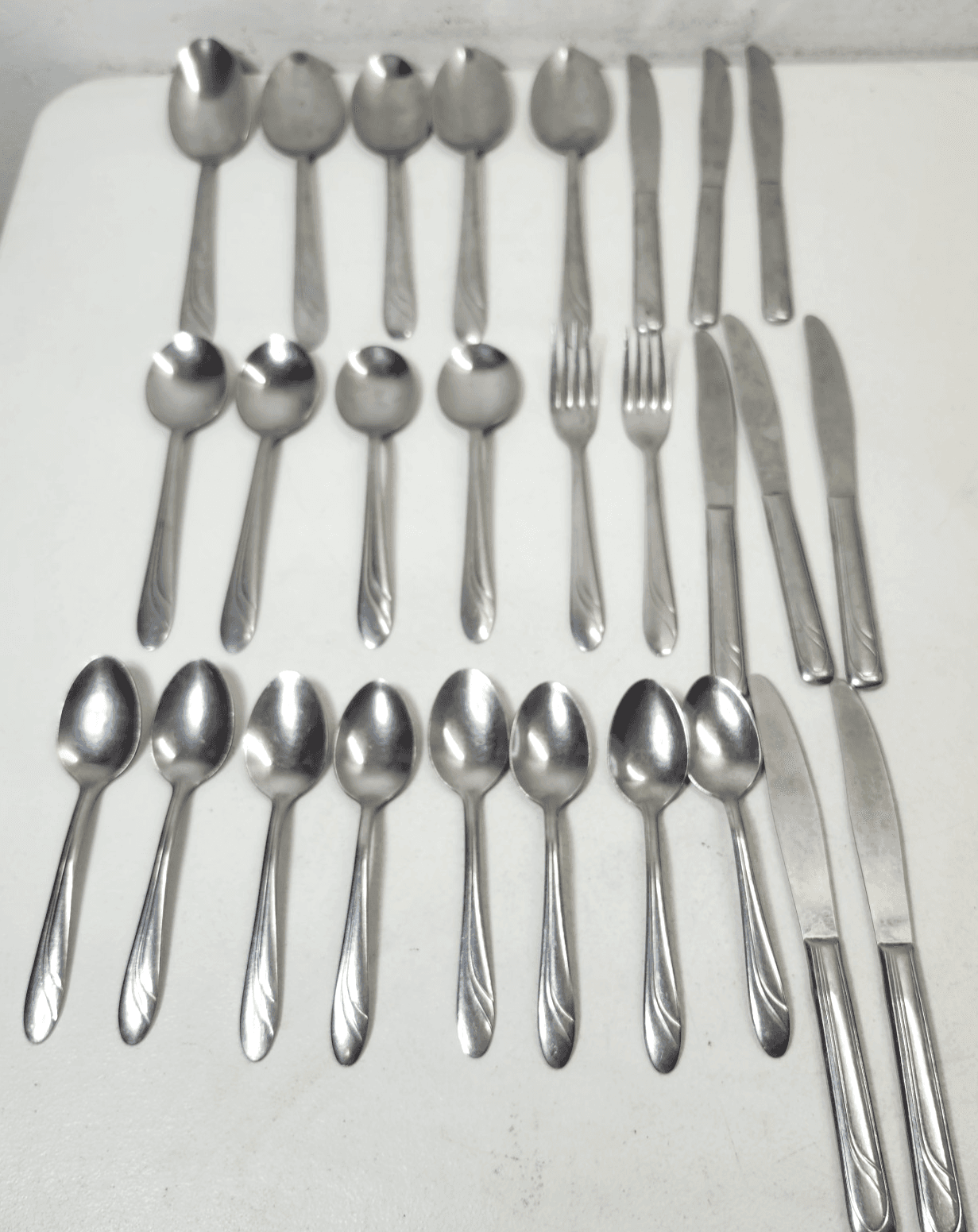 Pfaltzgraff Frosted Satin Flatware Kitchen Utensils 27 Piece Bundle Lot - Thumbnail 2