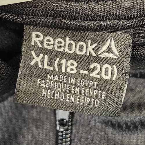Reebok Boy's XL Track Jacket Black Athletic Full Zip W/Pockets - Thumbnail 7