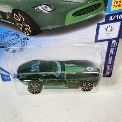 2020 Hot Wheels #203 Olympic Games Tokyo 2020 Fast Felon Green Car 1/64 Toy NEW - Thumbnail 3