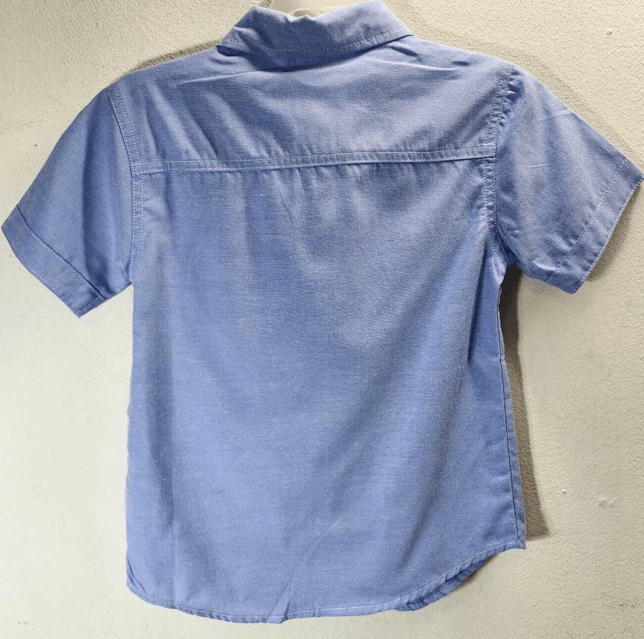 Diyana Boy's 8 Short Sleeve Button-Up Shirt Youth Blue NEW - Thumbnail 6